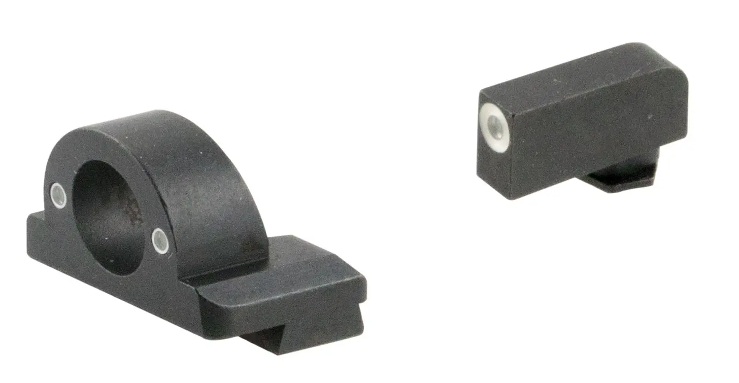 AmeriGlo GL5125 Ghost Ring Sight Set for Glock Green Tritium White Outline Front Sight-Green Tritium Rear Sight