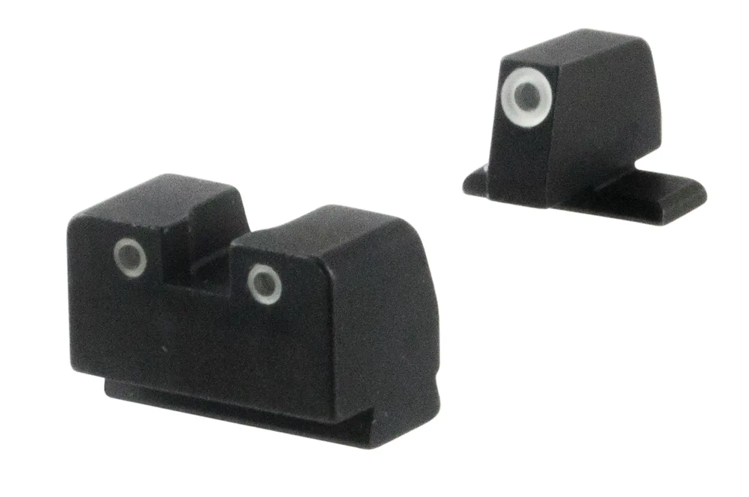 AmeriGlo SG181 Optic Compatible Sight for Sig Sauer Tall Suppressor Green Tritium White Outline Front Sight-Green Tritium White Outline Rear Sight