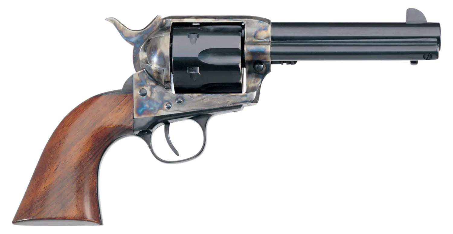 Taylors & Company 700ADE 1873 Cattleman New Model 45 Colt (LC) 6rd 4.75" Blued Cylinder & Barrel Color Case Hardened Steel Frame Walnut Navy Size Grip (Taylor Tuned)