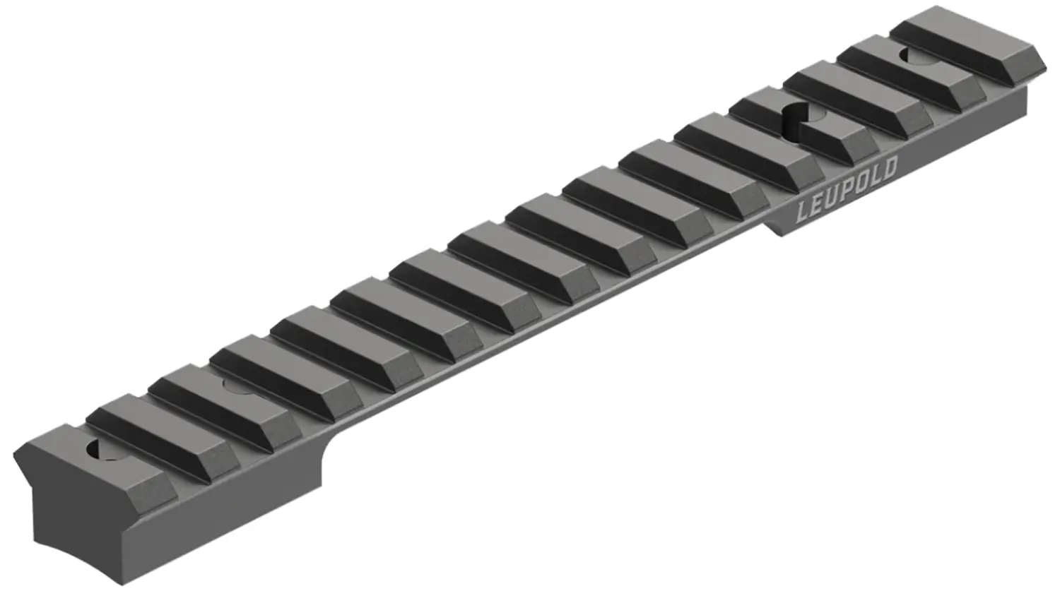 Piano key-shaped keychain with "Leupold" branding, ideal as a firearm-themed accessory or collectibl.