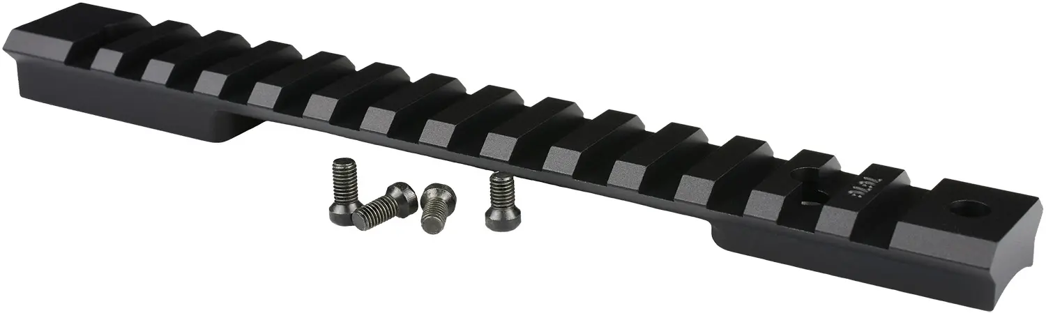 Warne 7676M Mountain Tech Tactical Rail Black Anodized Aluminum Winchester Model 70/Marlin XL-7 Long Action, 0 MOA