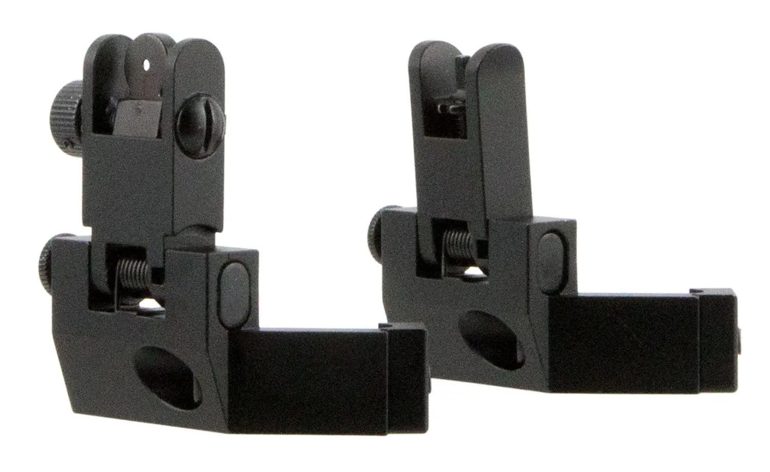 TacFire IS003 45 Degree Flip Up Iron Sight/Springloaded Black Anodized Front and Rear for AR-Platform