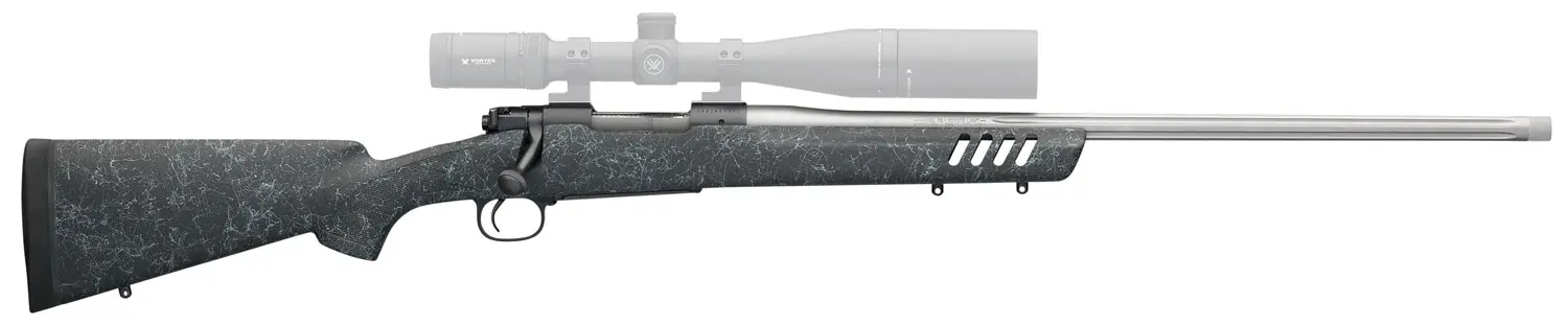 Winchester Guns 535232289 70 Coyote Light 6.5 Creedmoor 5+1 24" Black w/Gray Webbing Fixed Bell & Carlson w/Aluminum Bedding Stock Matte Blued Right Hand