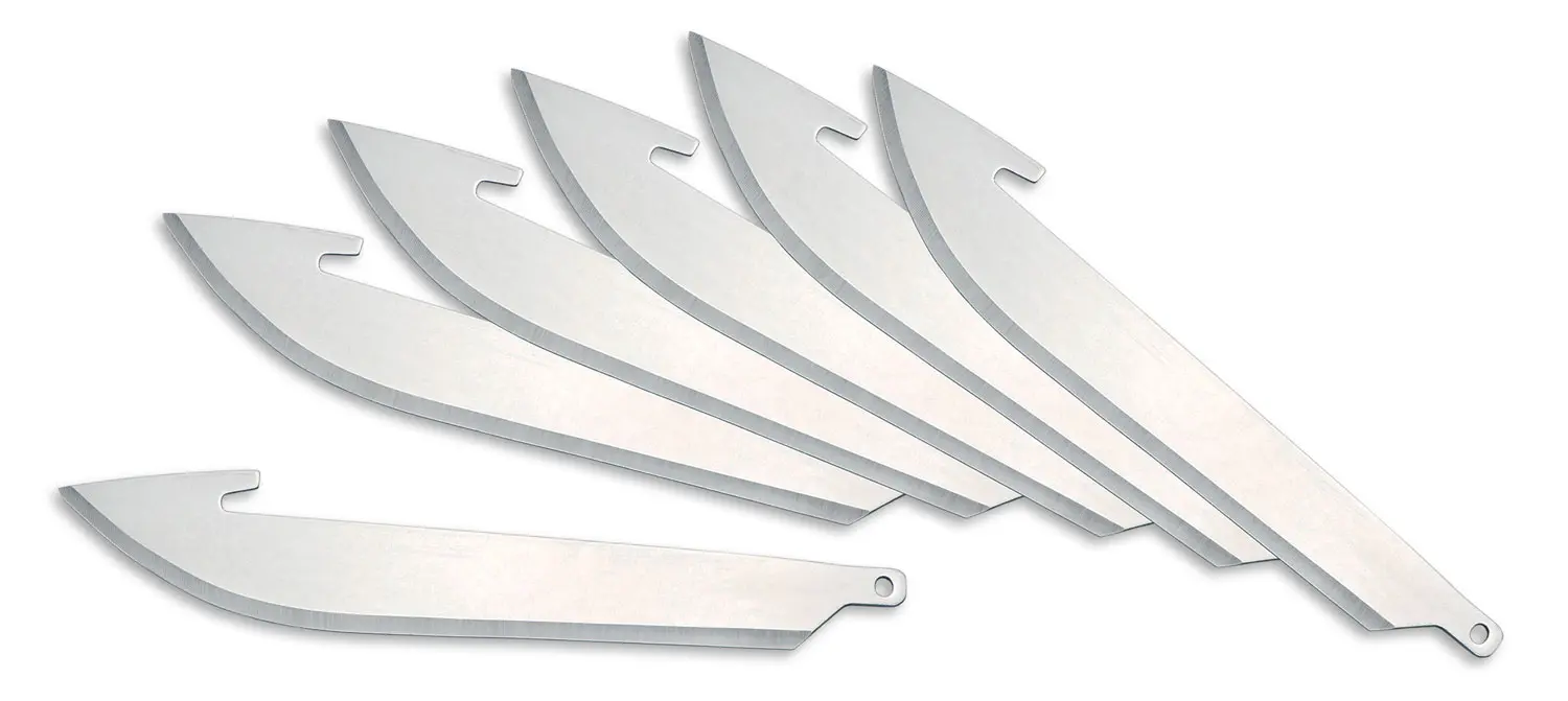 Outdoor Edge RR306 Replacement Blades RazorLite Drop Point 3" 420J2 Stainless Steel Blade Silver 6 Blades
