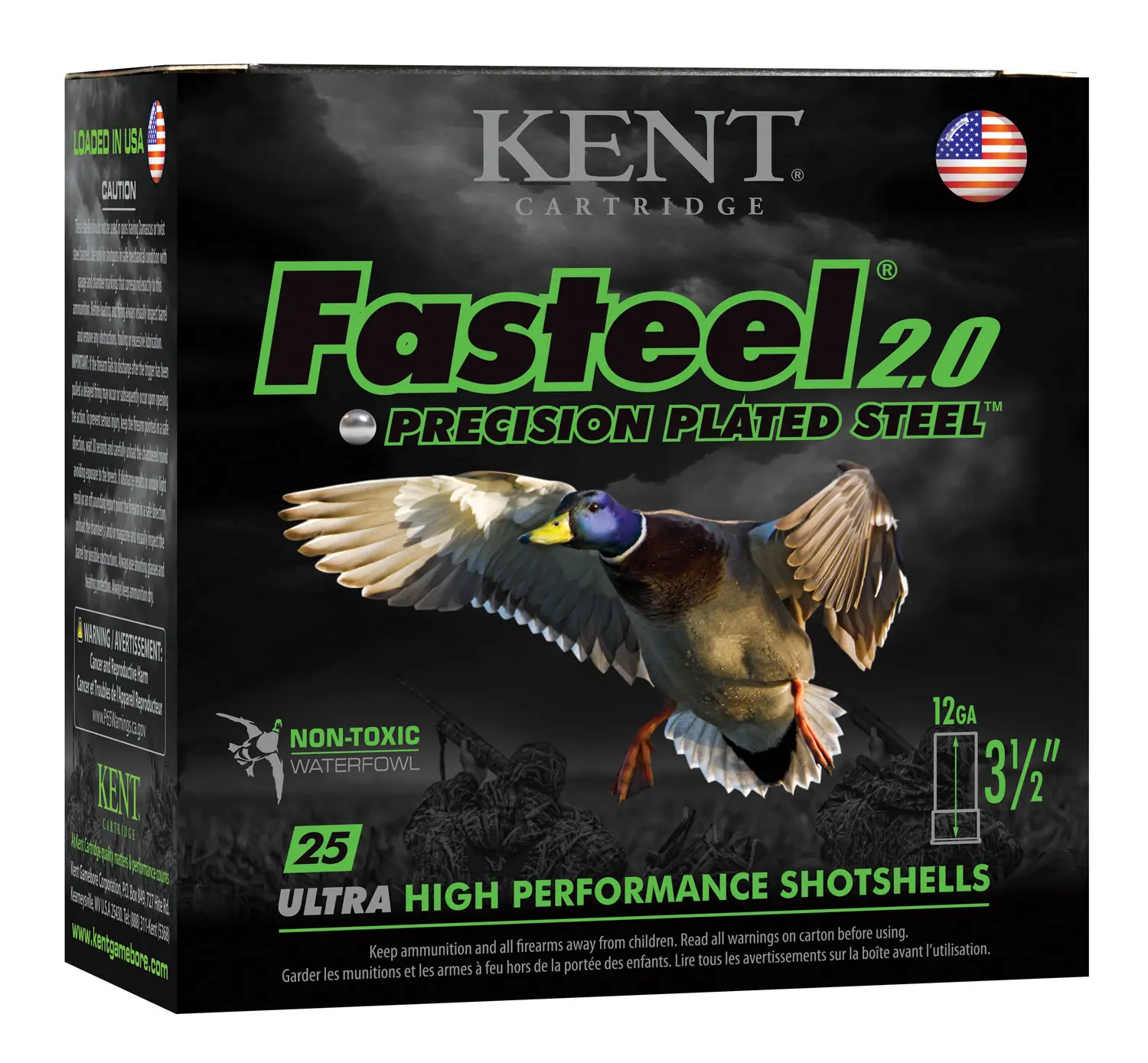 Kent Cartridge K1235FS40BBB Fasteel 2.0 12 Gauge 3.50" 1 3/8 oz BBB Shot 25 Per Box/ 10 Case
