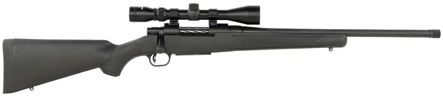 MOSSBERG PATRIOT 400 LEGEND RIFLE 20" T.B. BLACK SYNTHETIC, 3-9X40 SCOPE 4RD