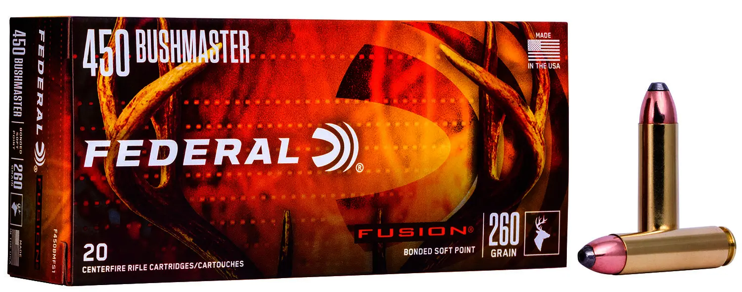 Federal F450BMFS1 Fusion 450Bushmaster 260gr Bonded Soft Point 20 Per Box/10 Case