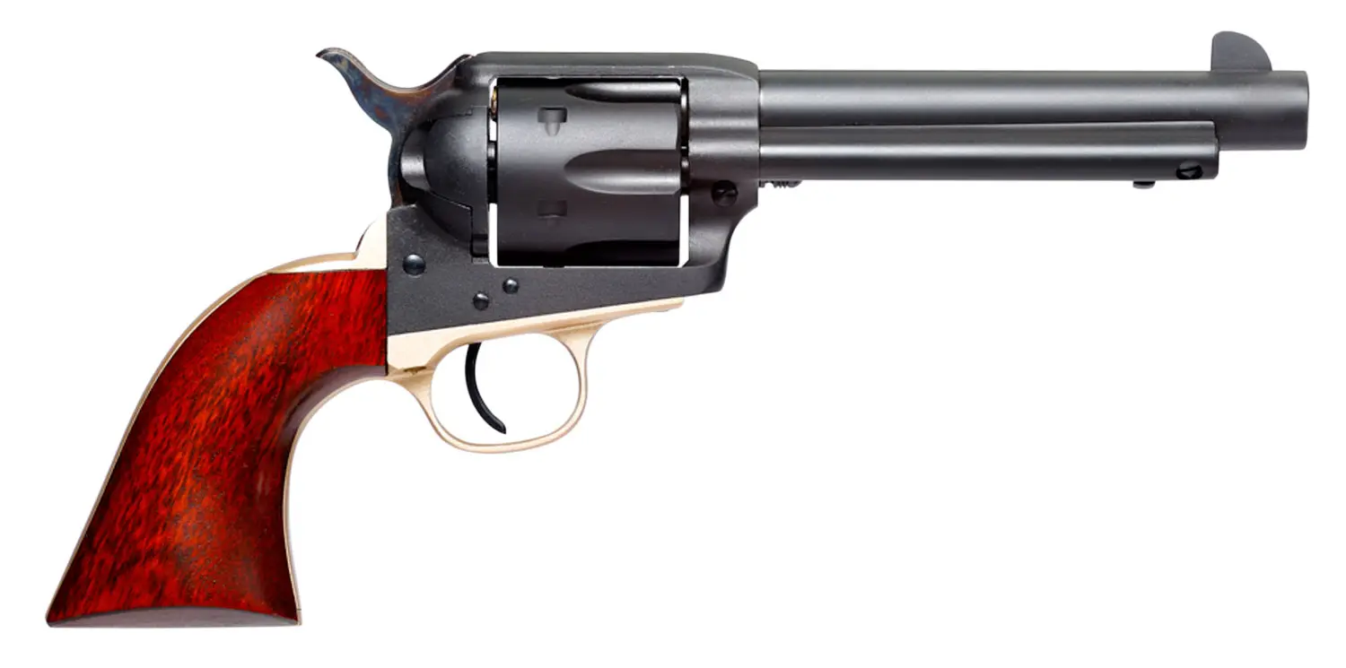 Taylors & Company 550431DE Old Randall 45 Colt (LC) Caliber with 5.50" Barrel, 6rd Capacity Cylinder, Overall Matte Blued Finish Steel, Walnut Grip & Overall Taylor Polish