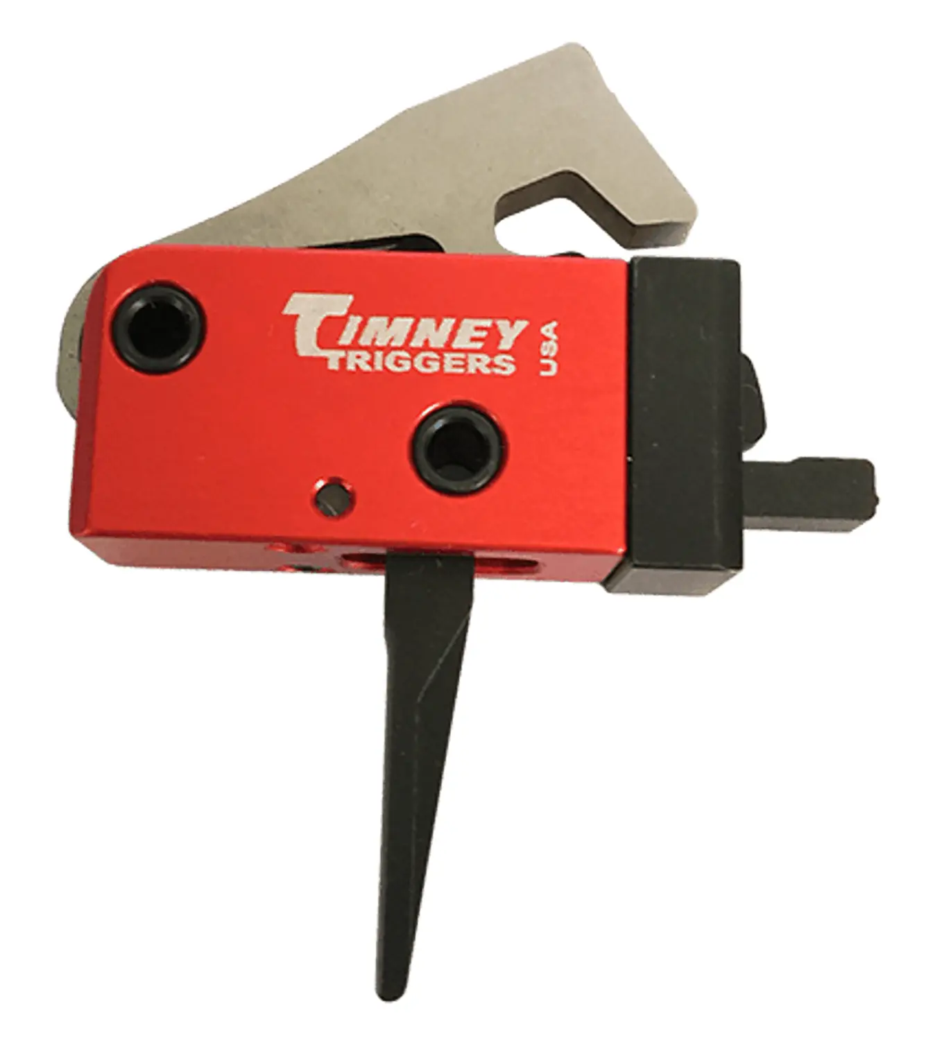 Timney Triggers 682ST PCC Trigger Two-Stage Straight Trigger with 2 lbs Draw Weight & Black/Red Finish for AR-Platform