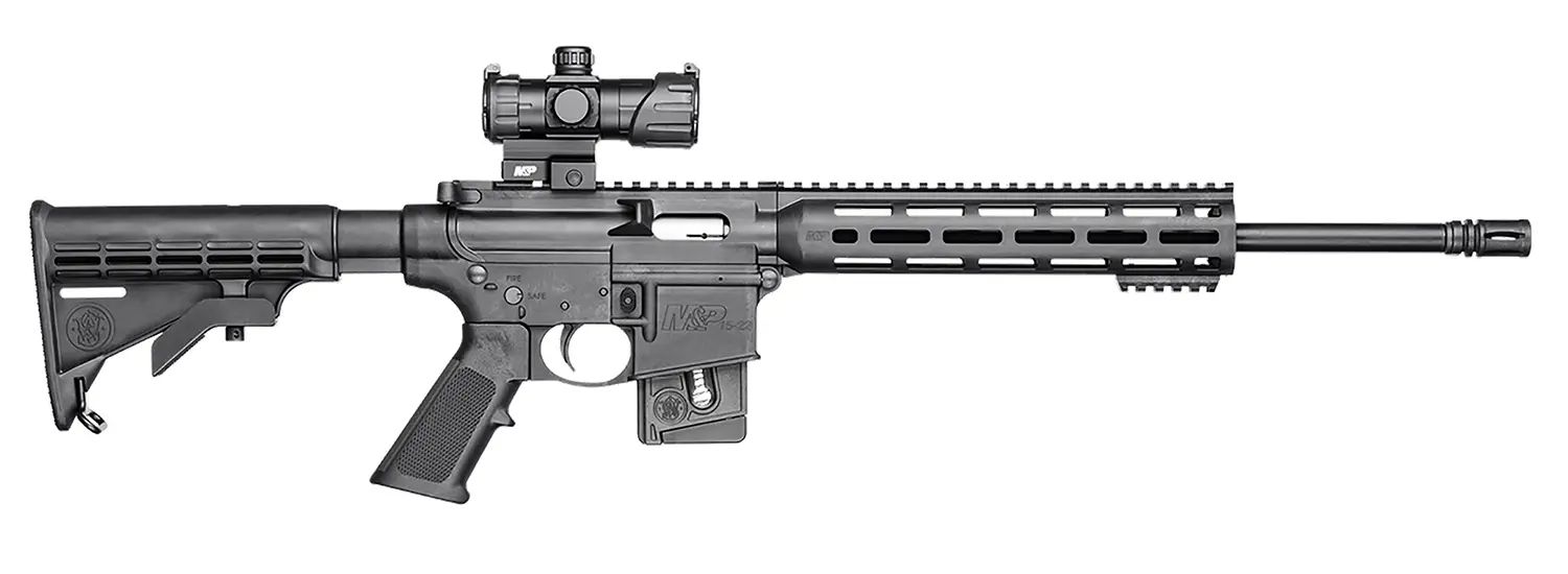 Smith & Wesson 12723 M&P15 Sport OR 22 LR 10+1 16.50" Black Threaded Barrel, Matte Black Aluminum Receiver w/Picatinny Rail, M-LOK Handguard, Black 6 Position CAR Synthetic Stock, Black Polymer Grip,