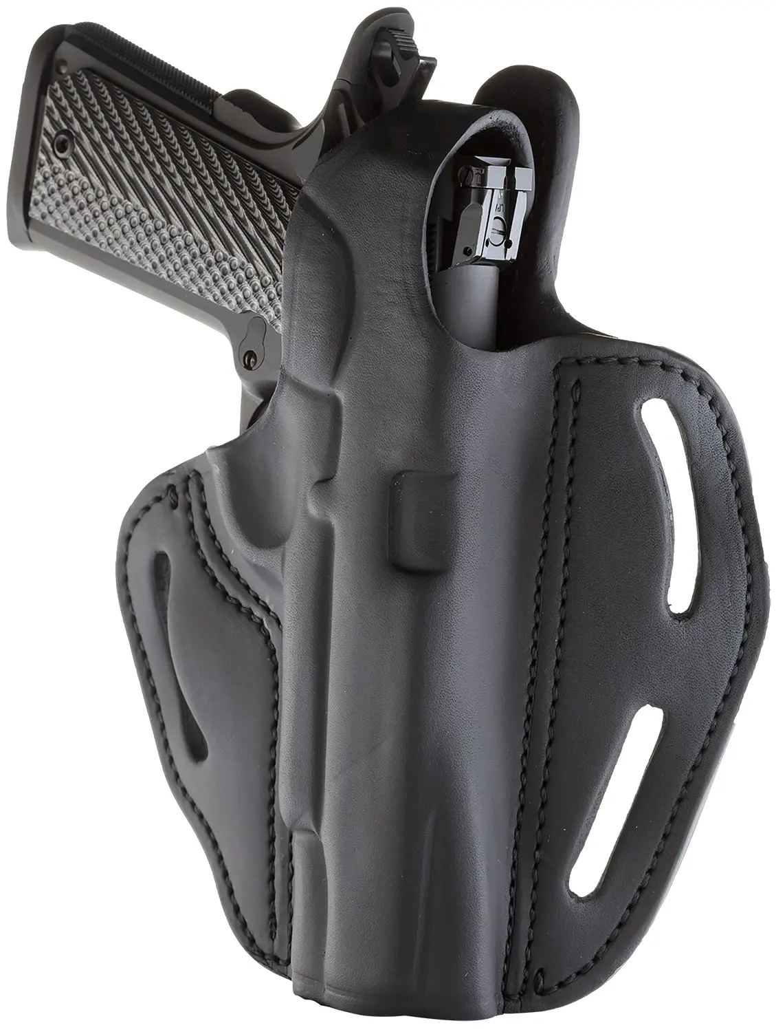 1791 Gunleather BHX1CLSBLR BHX OWB Size 01 Stealth Black Leather Belt Slide Fits 4"-5" 1911 Right Hand