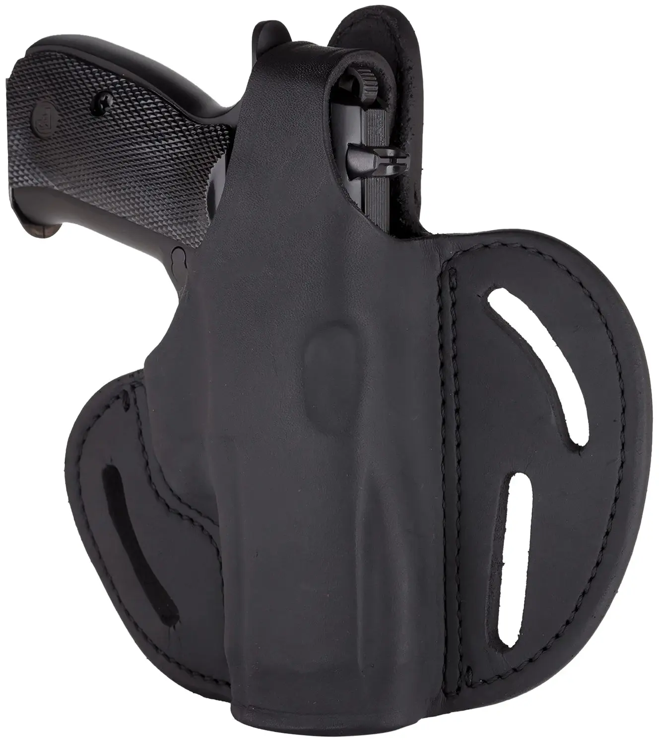 1791 Gunleather BHX5SSBLR BHX OWB 05S Stealth Black Leather Belt Slide Fits Sig P320 Carry/Springfield XD-M Compact