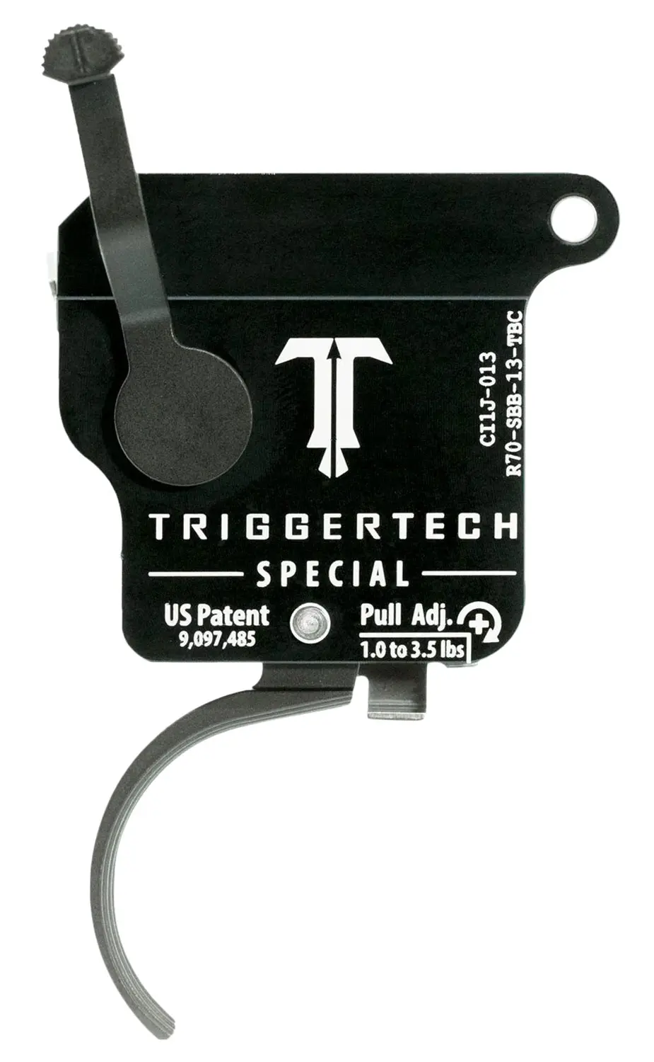 TriggerTech R70SBB13TBC Special Single-Stage Traditional Curved Trigger with 1-3.50 lbs Draw Weight for Remington 700 Right