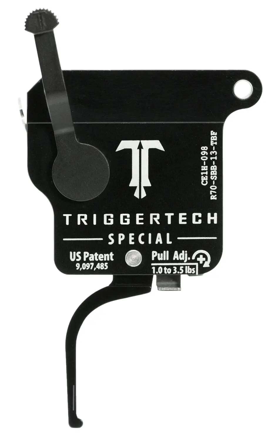 TriggerTech R70SBB13TBF Special Single-Stage Flat Trigger with 1-3.50 lbs Draw Weight for Remington 700 Right