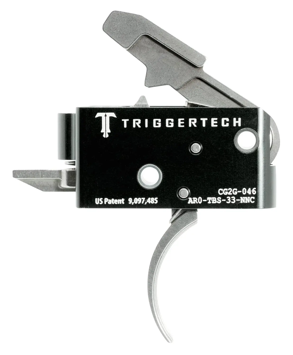 TriggerTech AR0TBS33NNC Competitive Primary Two-Stage Traditional Curved Trigger with 3.50 lbs Draw Weight for AR-15 Right