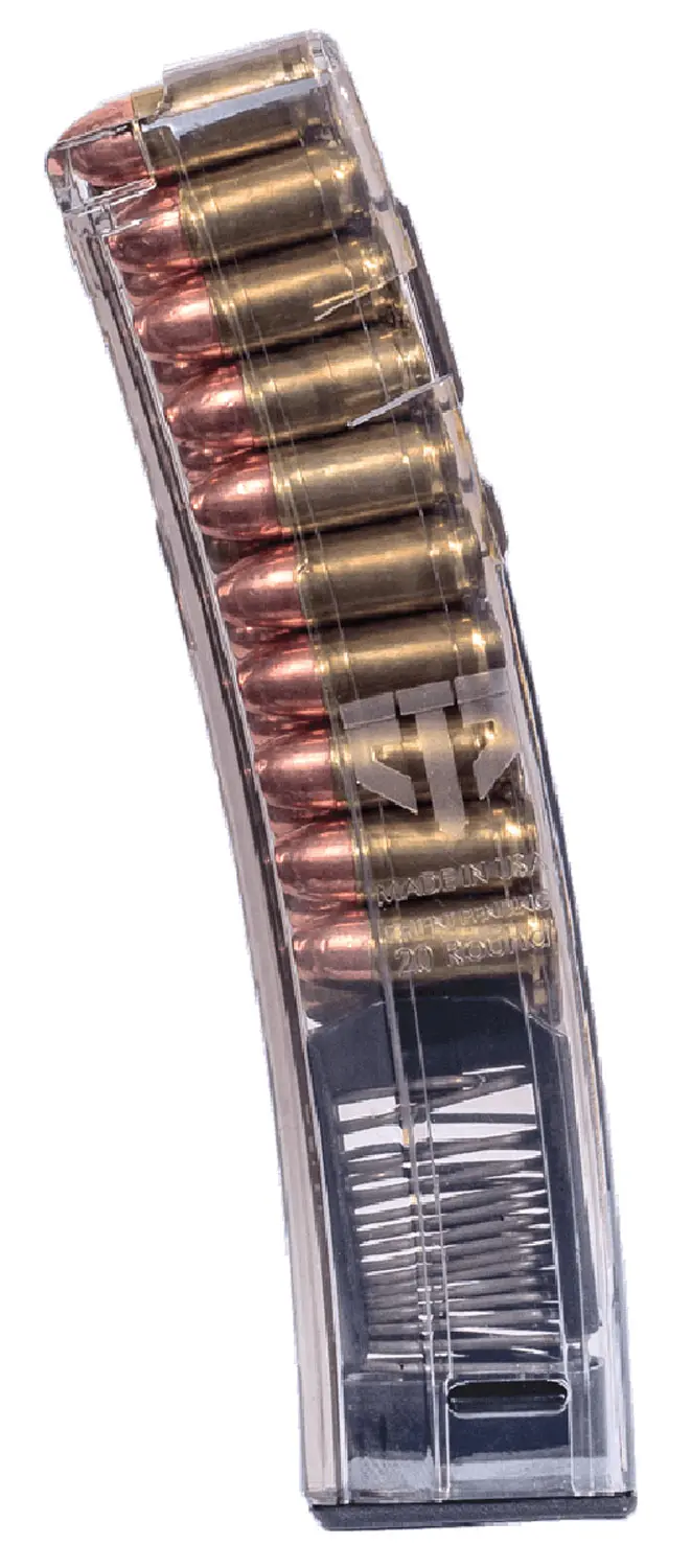 ETS Group HKMP520 Rifle Mags 20rd 9mm Luger for H&K MP5/SP5K/MP5K/94/SP89 Clear Detachable