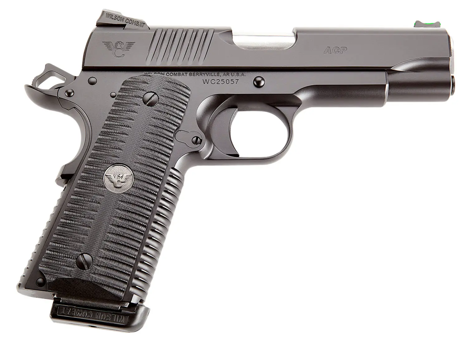 Wilson Combat ACPCOM9 ACP Commander 9mm Luger 10+1 4.25" Stainless Match Grade Barrel, Black Serrated Carbon Steel Slide, Black Armor-Tuff Carbon Steel Frame w/Beavertail, Black G10 Eagle Claw Grip