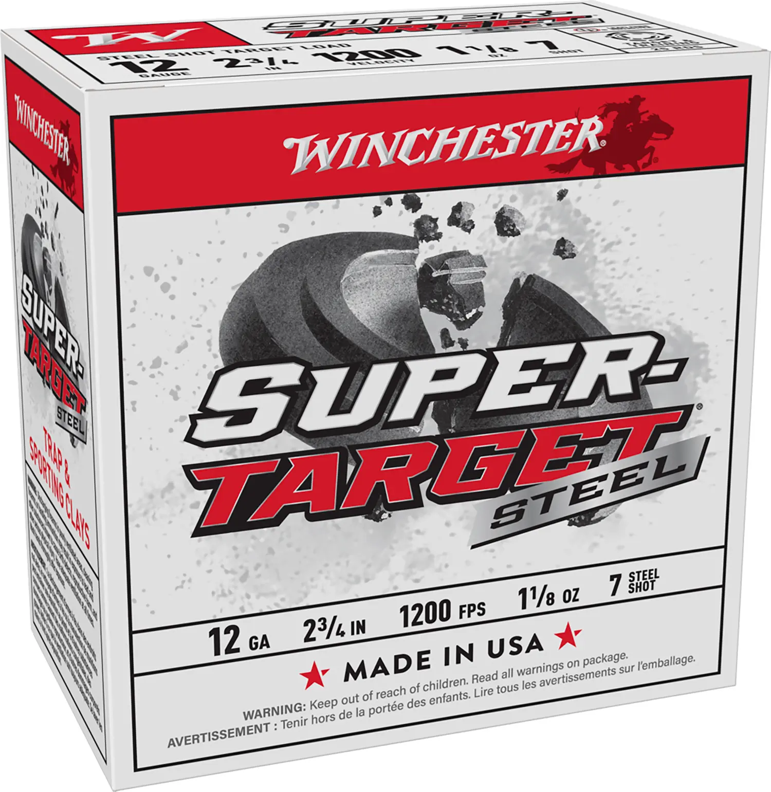 Winchester Ammo TRGT12S7 Super-Target 12Gauge 2.75" 1 1/8oz 7Shot 25 Per Box/10 Case