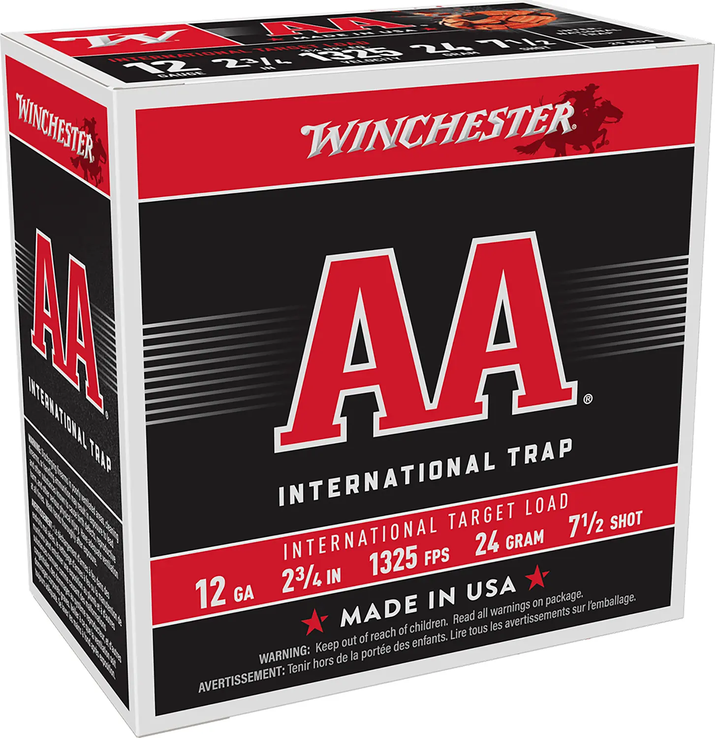 Winchester Ammo AANL127 AA International Target 12Gauge 2.75" 7.5Shot 25 Per Box/10 Case