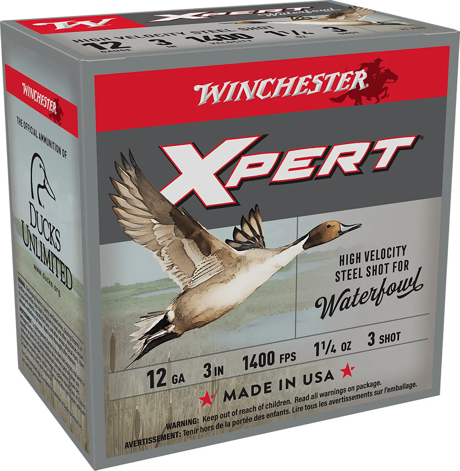 Winchester Ammo WEX123H3 Super X Xpert High Velocity 12Gauge 3" 1 1/4oz 3Shot 25 Per Box/10 Case