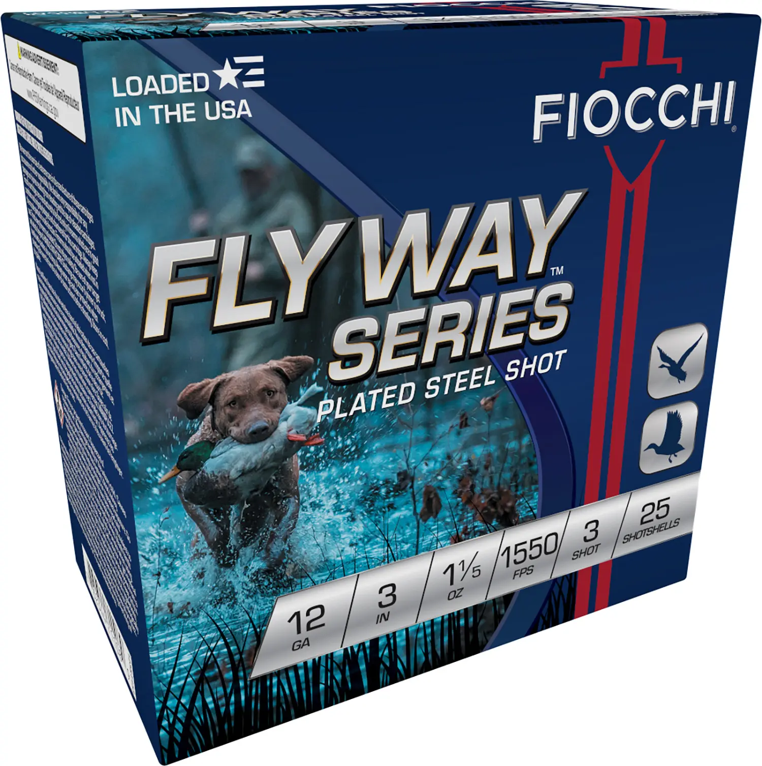 Fiocchi 123ST153 Flyway 12Gauge 3" 1 1/5oz 3Shot 25 Per Box/10 Case