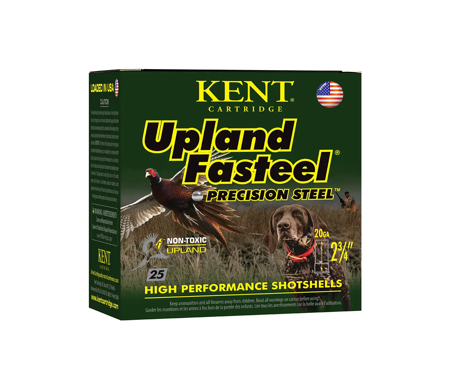 Kent Cartridge K202US246 Upland Fasteel 20Gauge 2.75" 7/8oz 6Shot 25 Per Box/10 Case