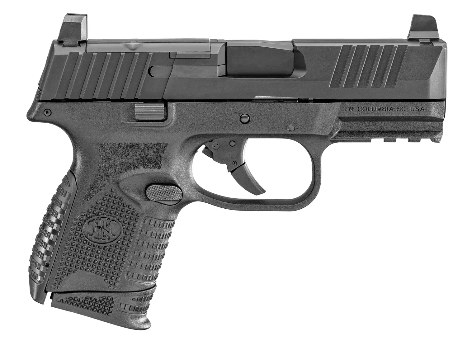 FN 66100571 509C MRD 9mm Luger 15+1/12+1, 3.70" Black Recessed Target Crown Steel Barrel, Black PVD Optic Ready/Serrated Steel Slide & Polymer Frame w/Picatinny Rail, Ambidextrous