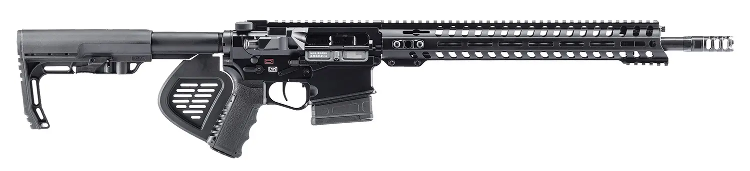 Patriot Ordnance Factory 01666 Revolution *CA Compliant 308 Win,7.62x51mm NATO 16.50" 10+1 Black Hard Coat Anodized Rec Black Polymer 6 Position MFT BMS Minimalist Stock Black Polymer Grip