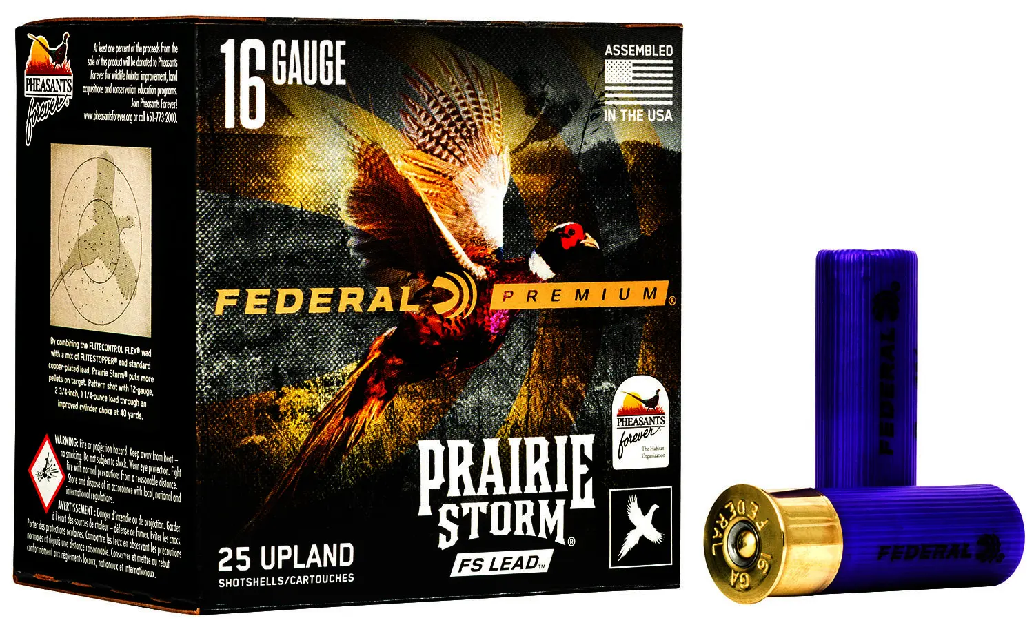 Federal PFX164FS6 Premium Prairie Storm FS 16Gauge 2.75" 1 1/8oz 6Shot 25 Per Box/10 Case