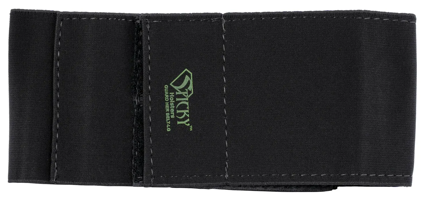 Sticky Holsters GHBTLG Guard Her Garter Size Large Black Elastic