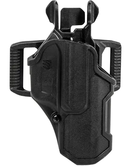 Blackhawk 410200BKL T-Series L2C Light Bearing OWB Black Polymer Belt Slide Compatible w/Glock 17/19/22/23/31/32/45/47 Left Hand