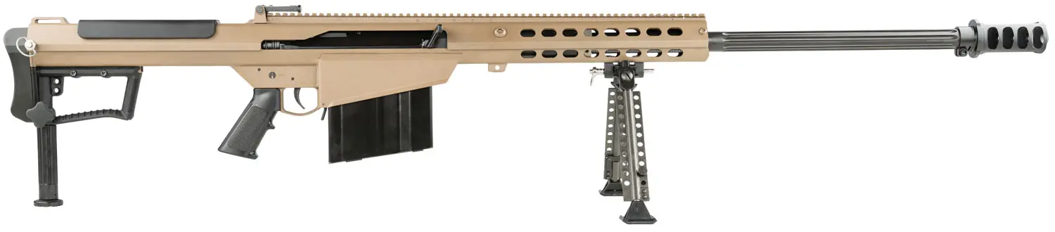 Barrett 18065 M107A1 50 BMG 29" 10+1 Flat Dark Earth Cerakote Flat Dark Earth Fixed with Sorbothane Recoil Pad Stock Black Polymer Grip