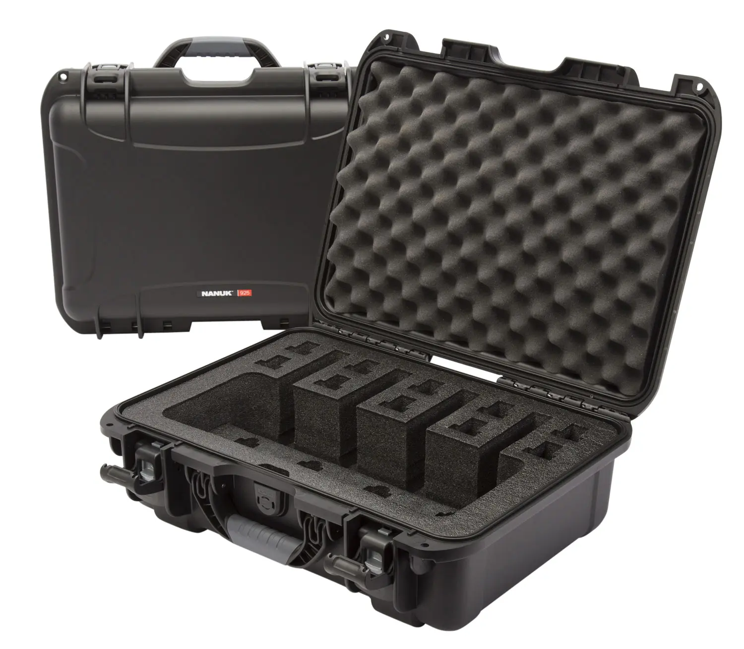 Nanuk 9254UP1 925 4 UP Pistol Case Waterproof Black Resin w/ Closed-Cell Foam Padding 17" L x 11.80" W x 6.40" H Interior Dimensions
