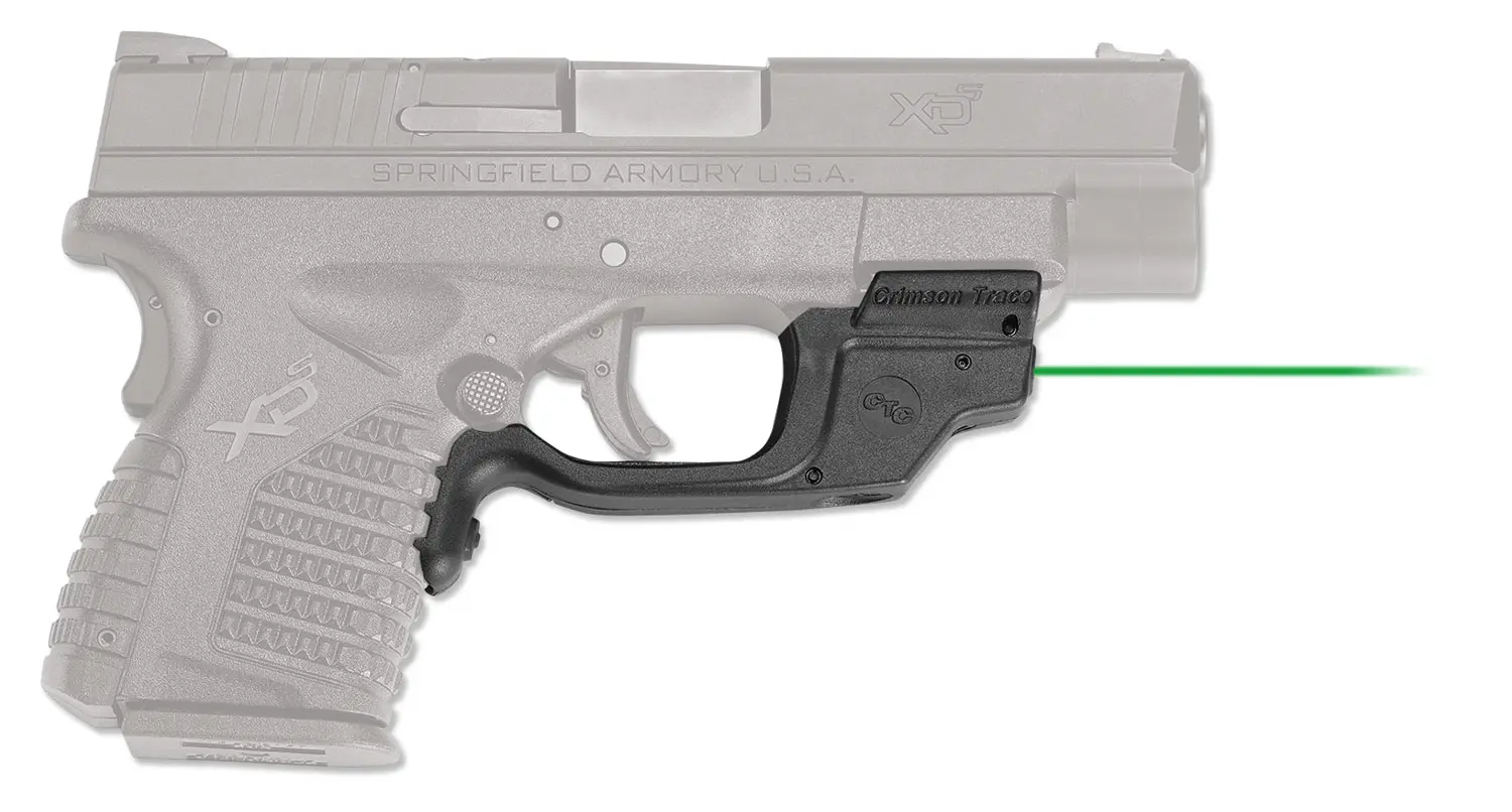 Crimson Trace 0147201 Laserguard Fits Springfield XD-S, Green Laser Black Polymer