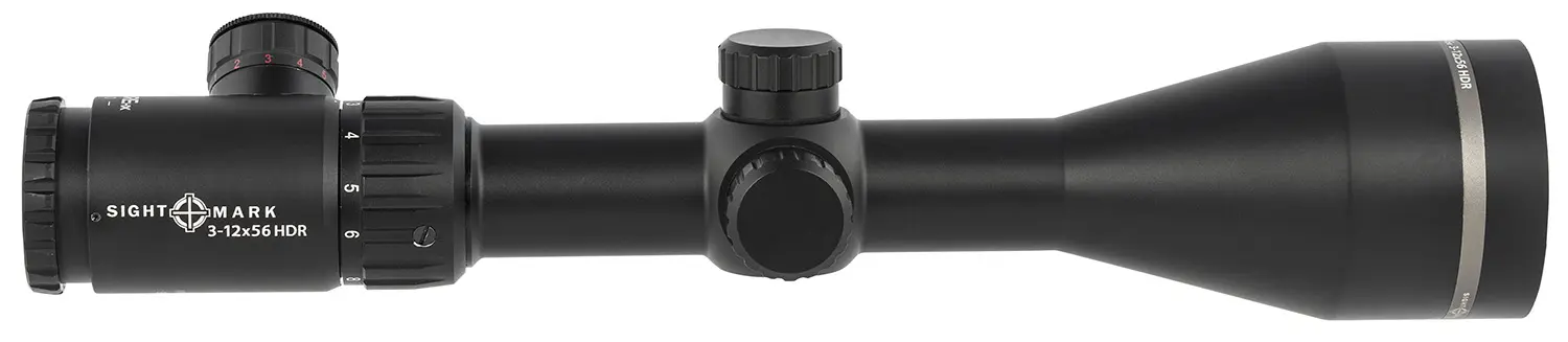 Sightmark SM13080HDR Core HX Black Hardcoat Anodized 3-12x56mm 30mm Tube Illuminated Red HDR Reticle