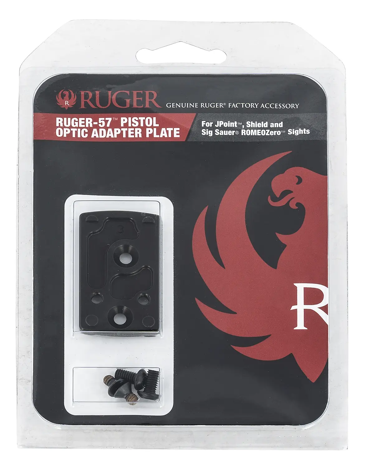 Ruger 90723 Ruger-57 Optic Adapter Plate Pistol Black Anodized Aluminum