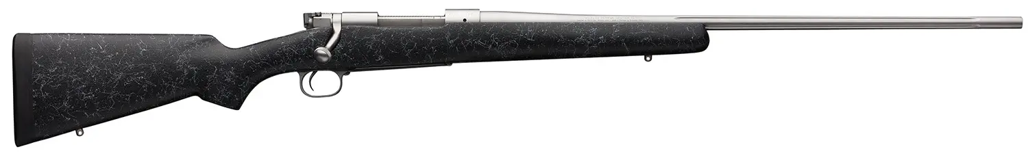 Winchester Guns 535242299 Model 70 Extreme Weather 6.8 Western Caliber with 3+1 Capacity, 24" Barrel, Matte Stainless Metal Finish & Gray Webbed Black Fixed Bell & Carlson Stock Right Hand (Full Size)