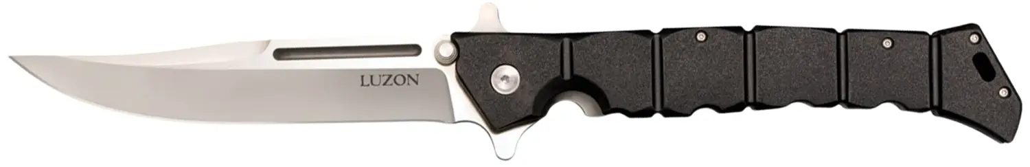 Cold Steel CS20NQX Luzon Large 6" Folding Plain 8Cr13MoV SS Blade/Black GFN Handle Features Safety Switch Includes Pocket Clip