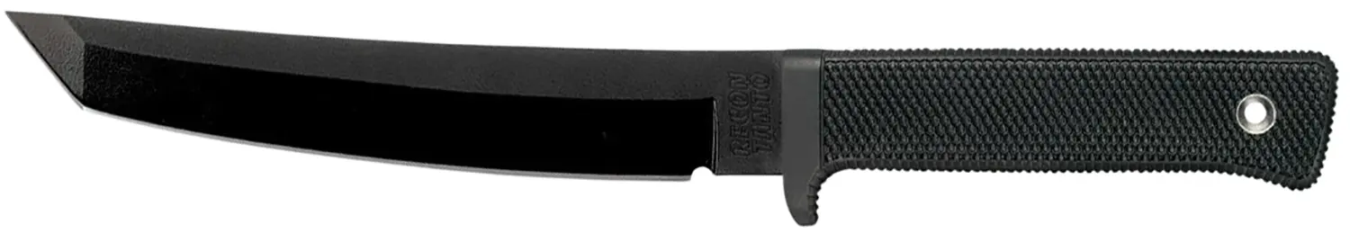 Cold Steel CS49LRT Recon 7" Fixed Tanto Plain Black Tuff-Ex Finish SK-5 Steel Blade/Black Kray-Ex Handle Includes Sheath