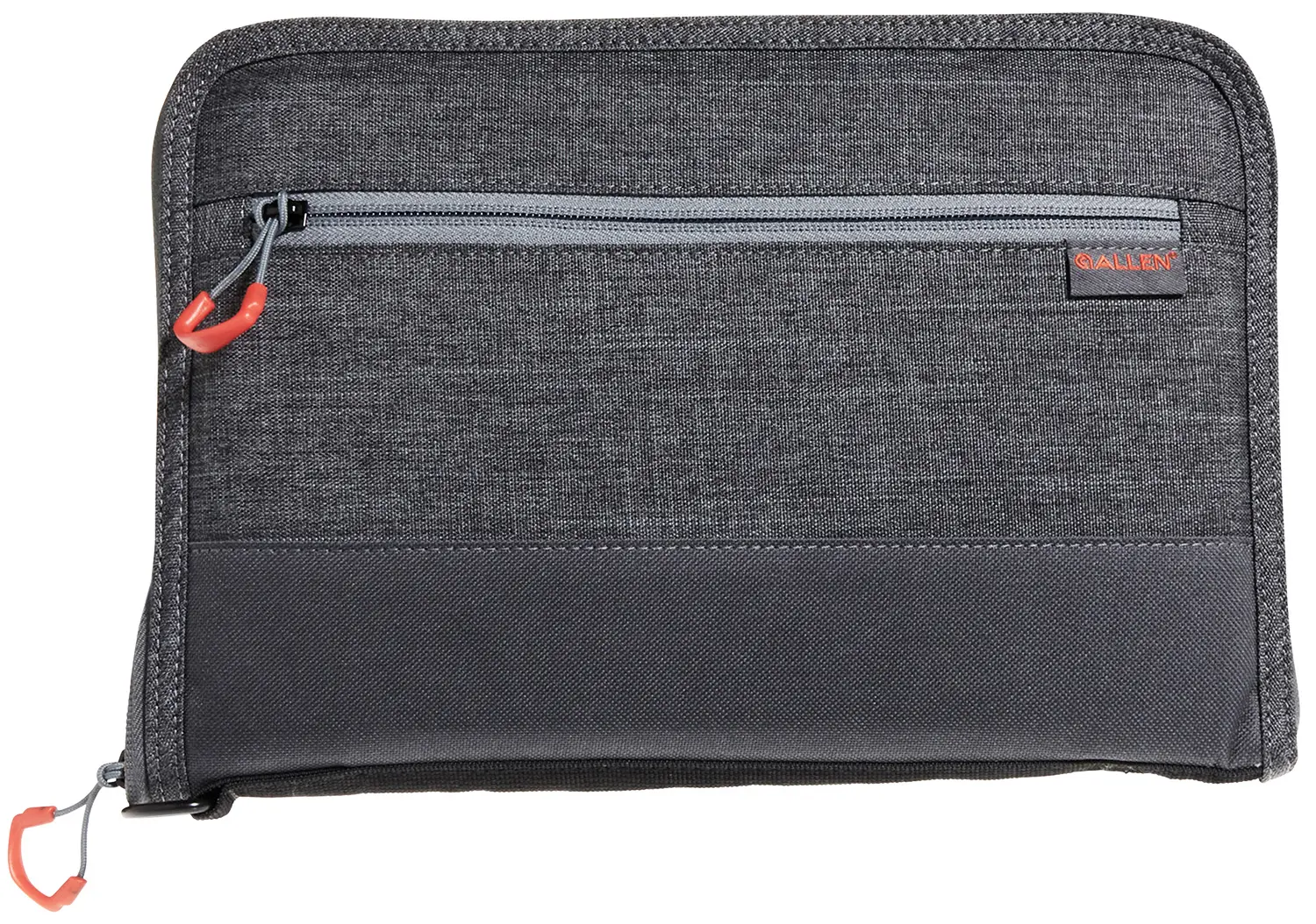 Allen 7757 Auto-Fit 2.0 Deluxe Handgun Case Gray w/Red Accents, Foam Padding, Knit Interior, Exterior Pocket Finish for Most Full-Size Semi-Autos 11" L