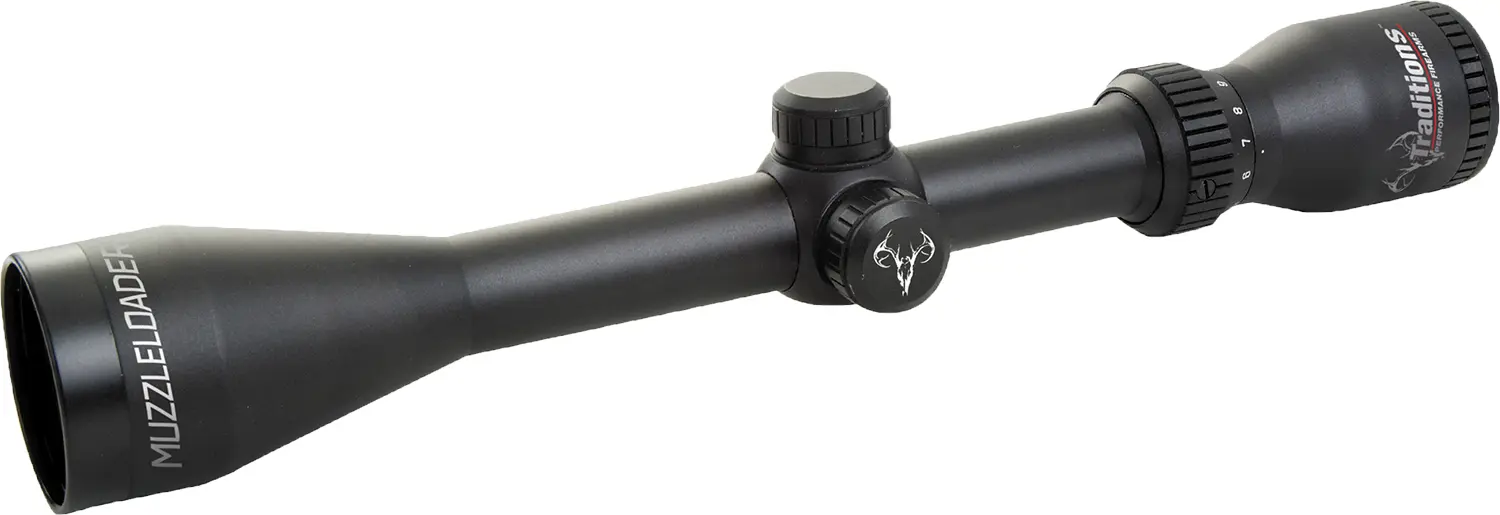 Traditions A1143RIR Muzzleloader Scope 3-9x 40mm Matte Finish Illuminated Range Finding Reticle