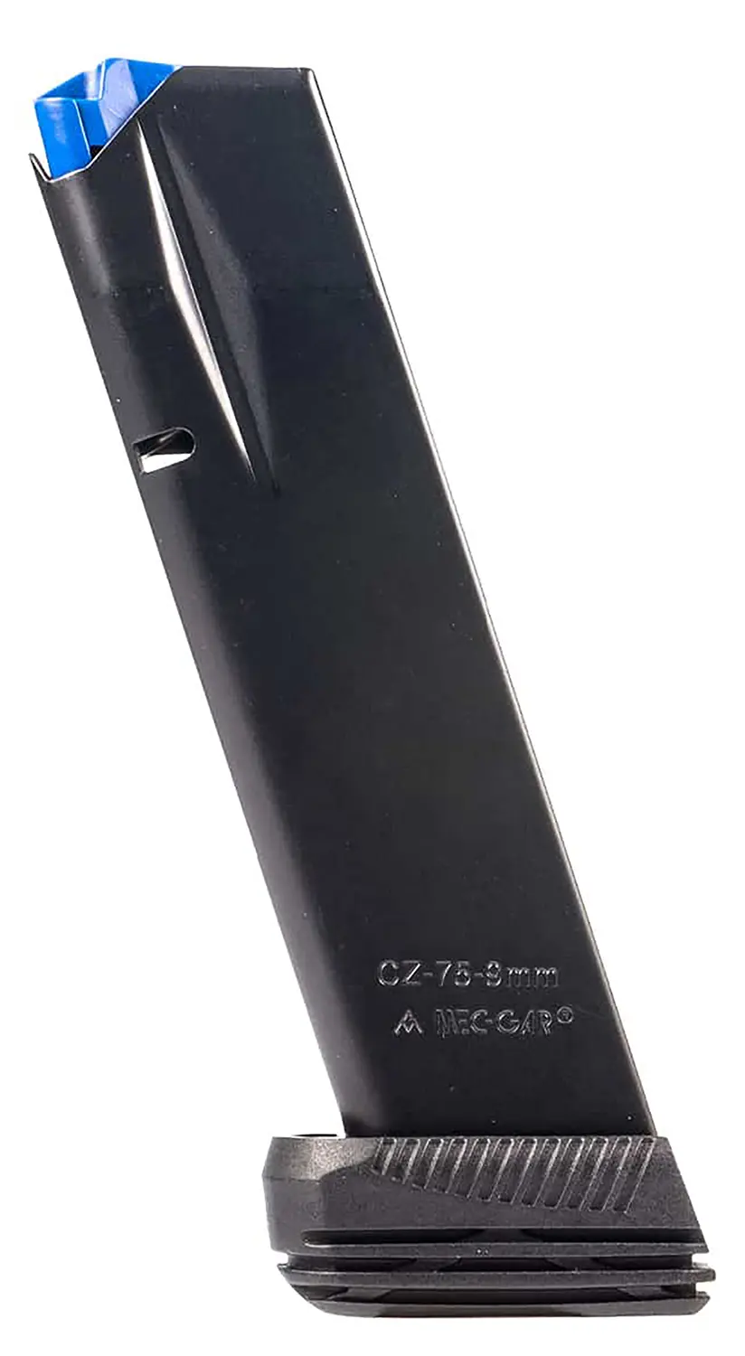 Mec-Gar MGCZ7519M CZ 19rd Extended 9mm Luger Fits CZ75B/CZ Shadow 2/CZ 75 SP-01/CZ Shadow/CZ 85B Blued w/Anti-Friction Coating Carbon Steel