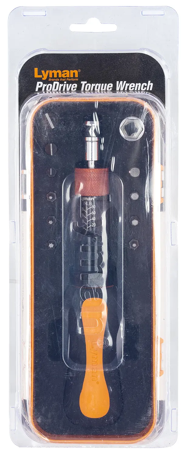Lyman 7031300 Torque Wrench Black/Orange Steel Rubber Handle