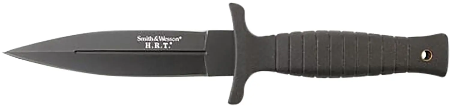 Smith & Wesson Knives SWHRT9BCP H.R.T. 4.75" Fixed Spear Point Plain 7Cr17MoV High Carbon SS Blade Thermoplastic Rubber Handle 9" OAL