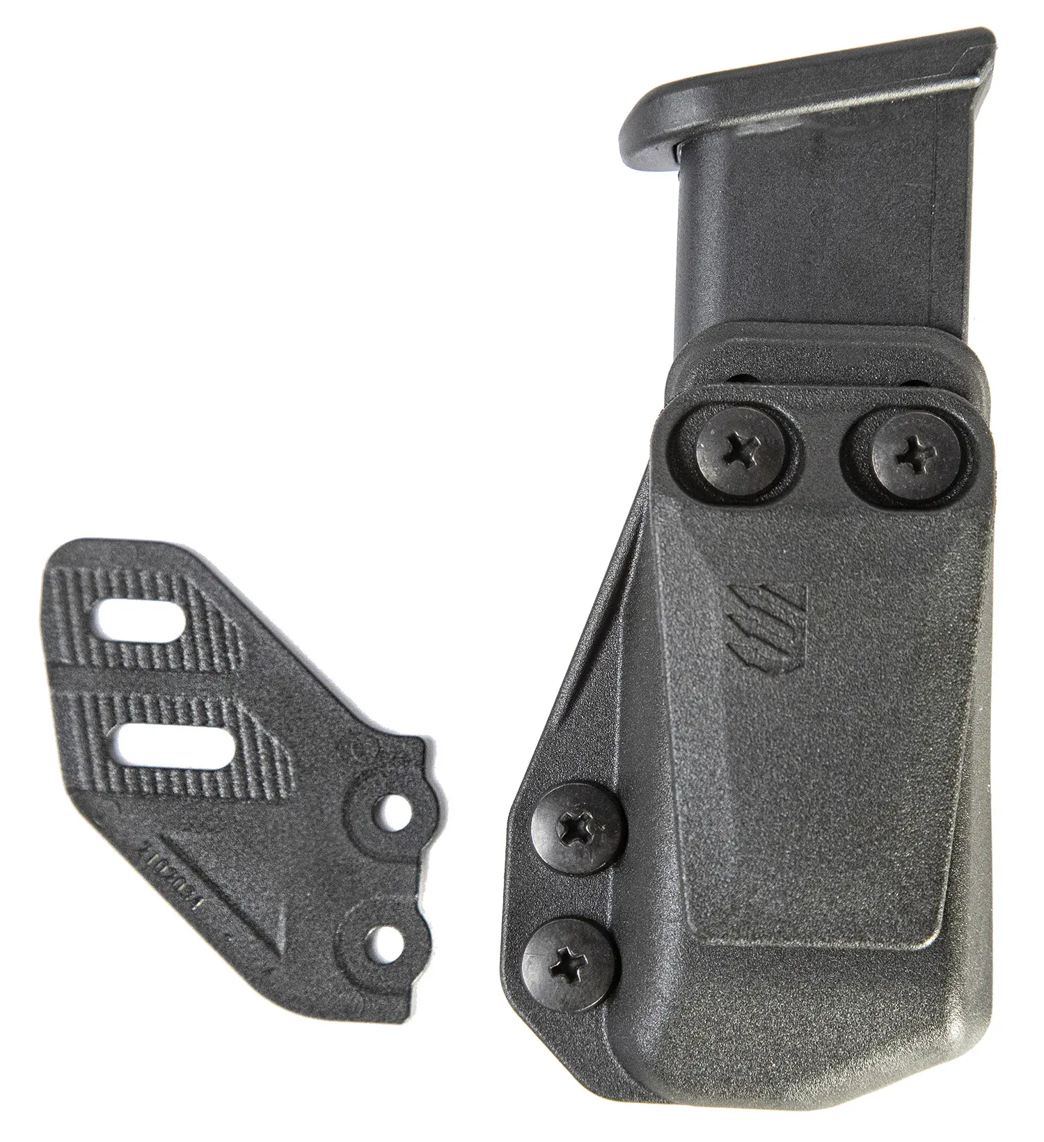 Blackhawk 416A02BK Stache Mag Carrier IWB Double Stack Belt Clip Mount Fits Belts 1.50" Wide Black Polymer Ambidextrous