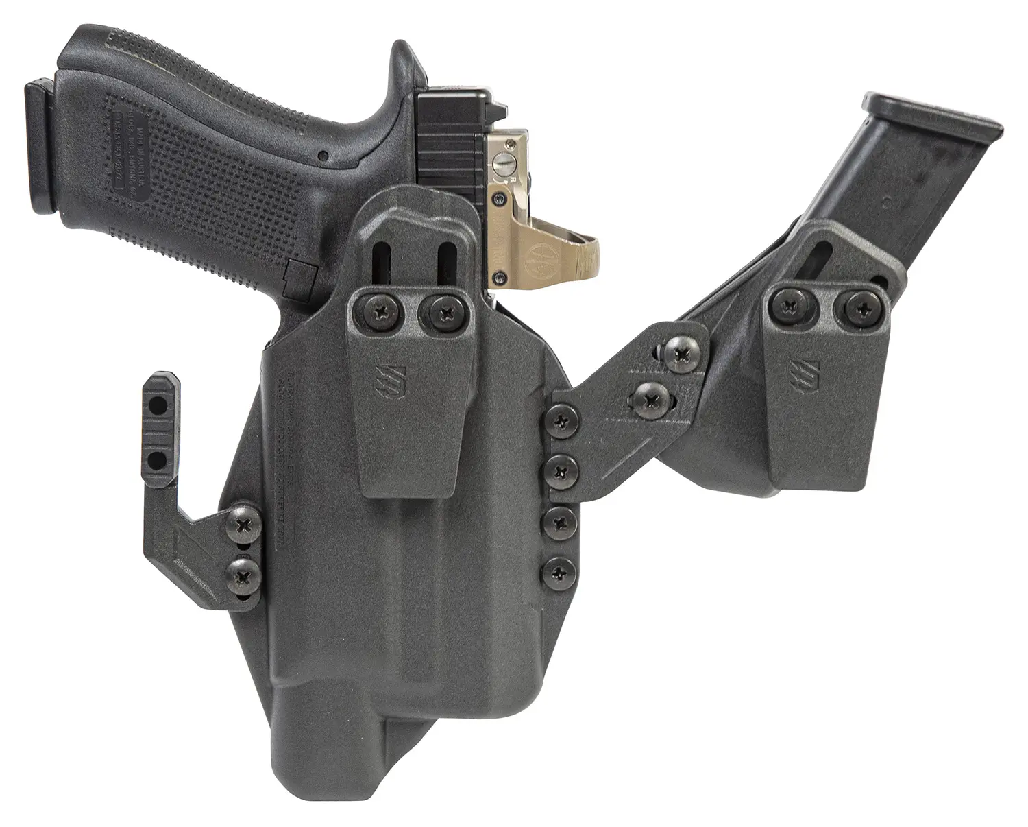 Blackhawk 416963BK Stache IWB Size 63 Black Polymer Belt Clip Fits S&W M&P Shield w/Crimson Trace Laser Ambidextrous