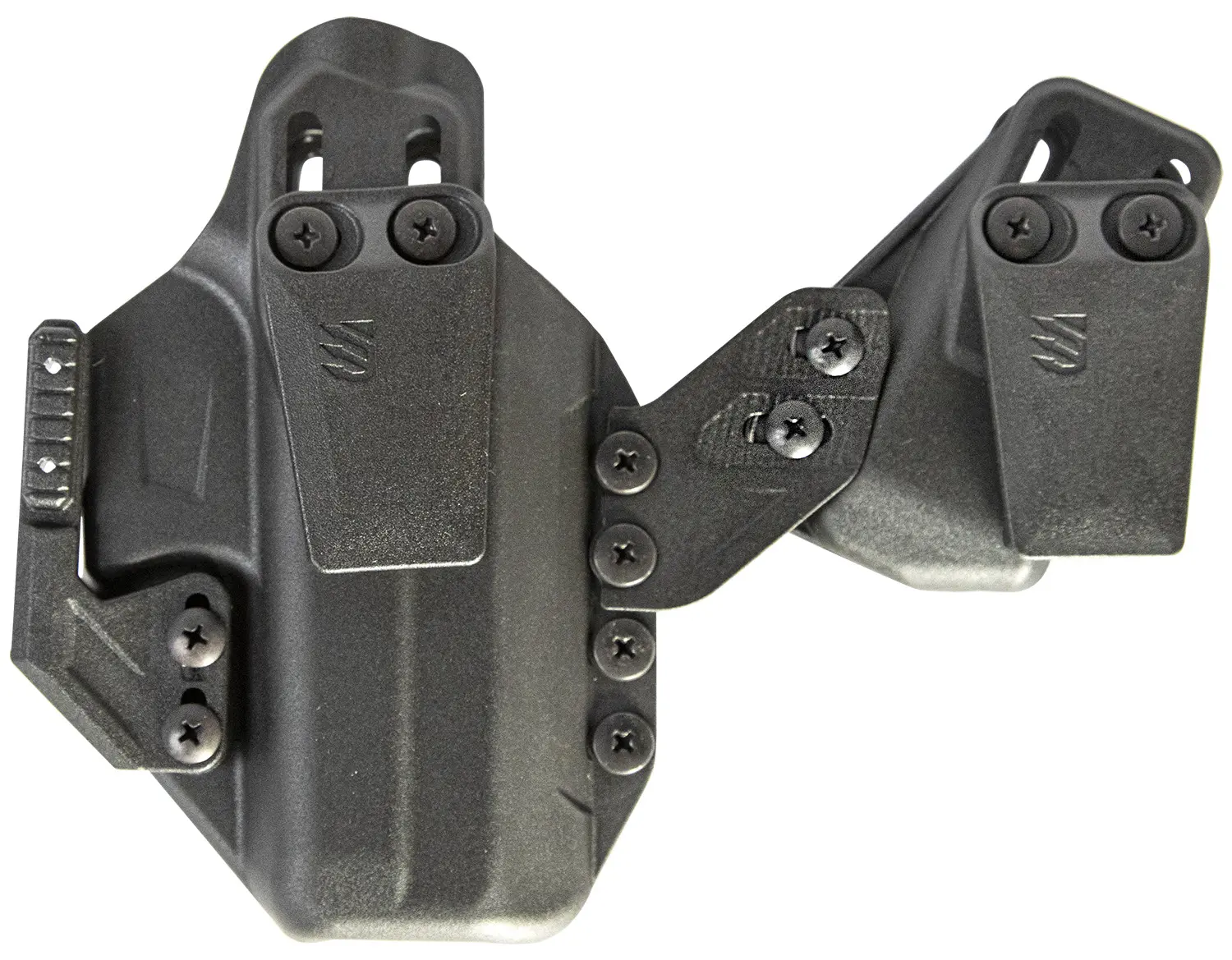 Blackhawk 416168BK Stache IWB Size 68 Black Polymer Belt Clip Compatible w/Glock 43/ 43x/Springfield Hellcat Ambidextrous
