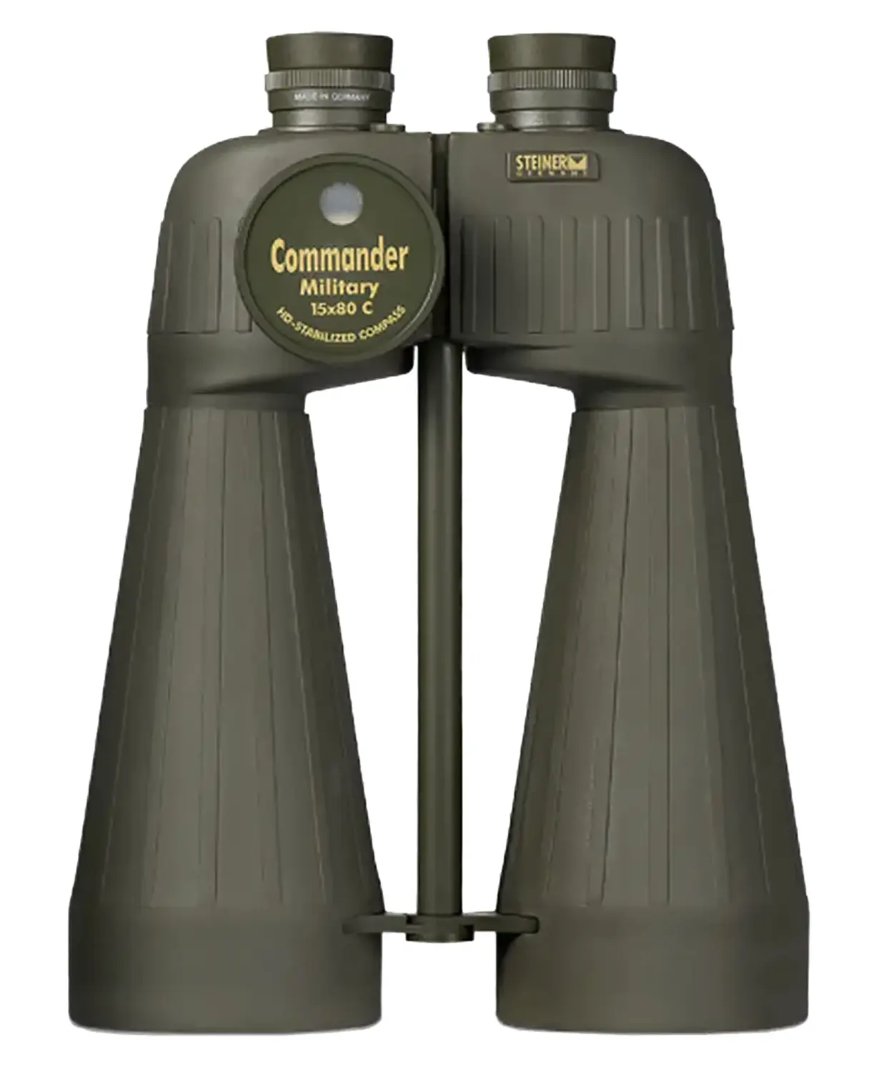 Steiner 2693 M1580 Reticle & Compass 15x80mm Range Finding Reticle Floating Prism Sports-Auto Focus, OD Green Makrolon w/Rubber Armor Features Compass
