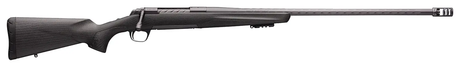 Browning 035543282 X-Bolt Pro Long Range 6.5 Creedmoor 4+1 26" Skip Fluted Heavy Barrel, Recoil Hawg Muzzle Brake, Spiral Fluted Bolt, Carbon Gray Elite Cerakote, Natural Carbon Fiber Stock
