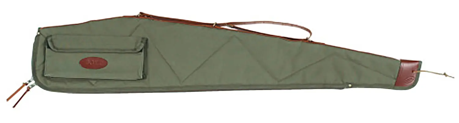 Boyt Harness OGC4P4809 Signature Rifle Case 48" Waxed OD Green Canvas w/ Accessory Pocket & Harness Leather for Scoped Rifle